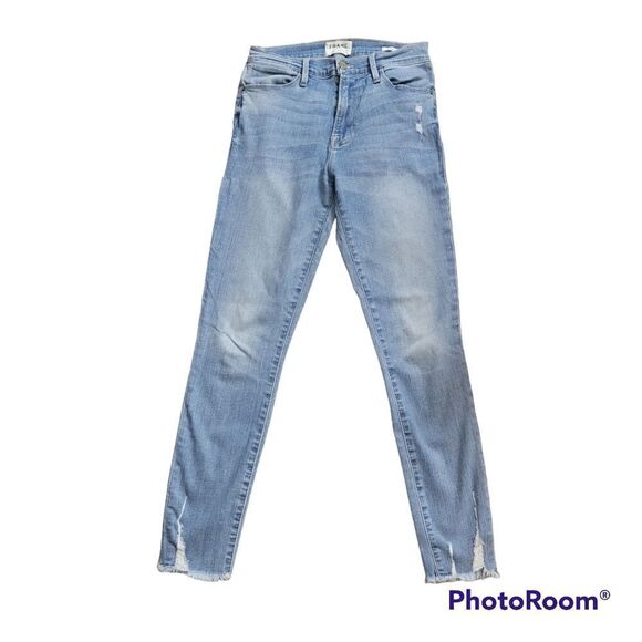 Frame Le High Skinny Jeans with Raw Hem. Size 28. - Picture 1 of 4